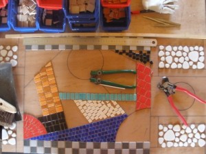 Stage et formation : création en cours d'une mosaïque