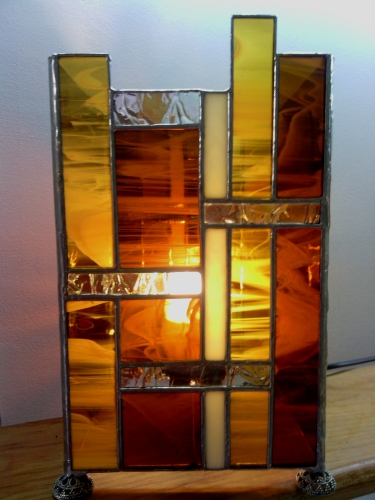 Lampe Art Déco Tiffany - Ambre
