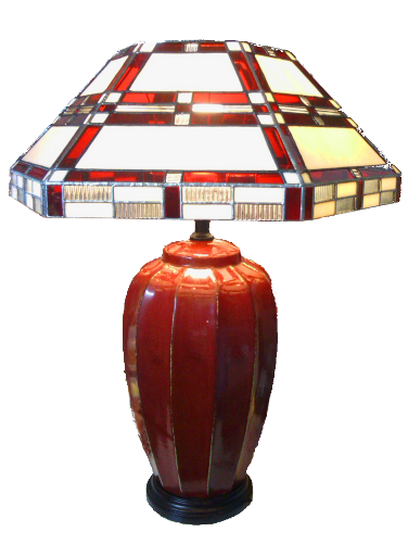Lampes Art déco rouge - Vitrail Tiffany