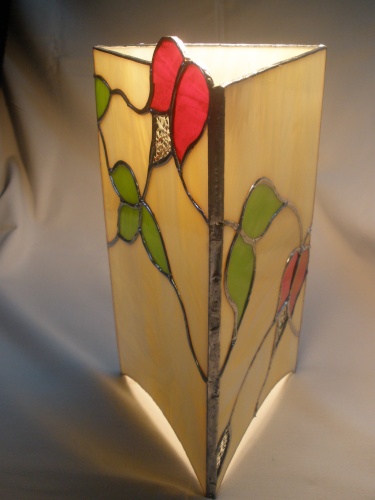 Lampe "Romantique" en Vitrail Tiffany