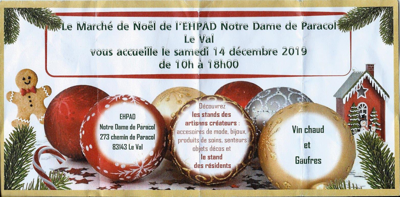 Marché de Noël 2019 à Notre de Dame de Paracol (Le Val) - Sud Vitrail Mosaïque