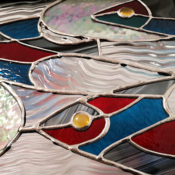 Tableau Lumineux en Vitrail Tiffany - Détail - Sud Vitrail Mosaique