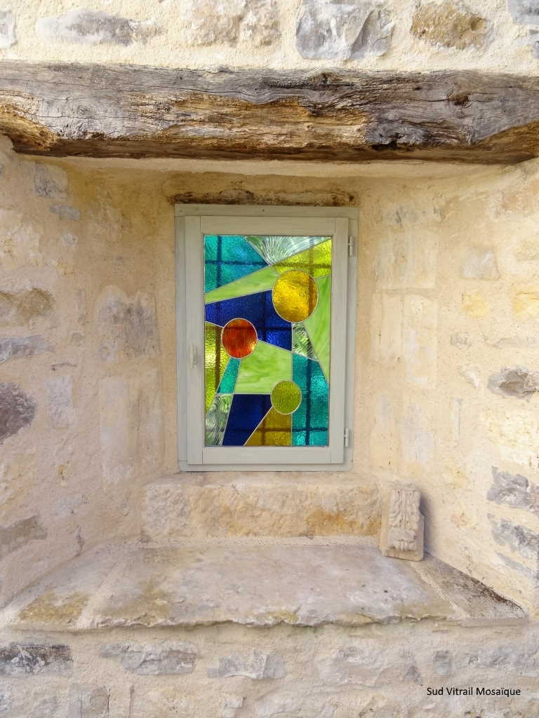 Vitrail Tiffany contemporain - Sudvitrailmosaique