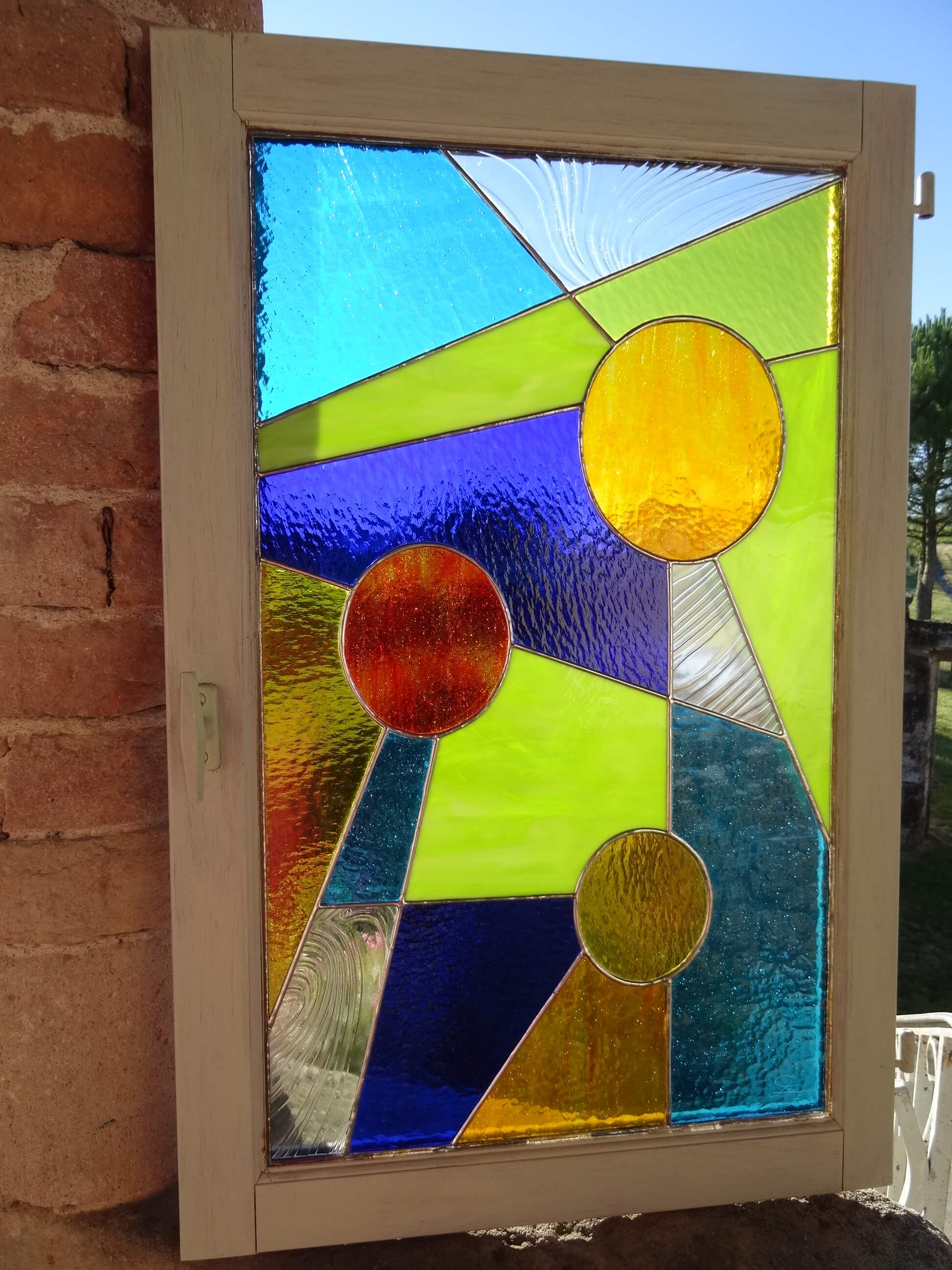 Vitrail Tiffany contemporain - Sud Vitrail Mosaique
