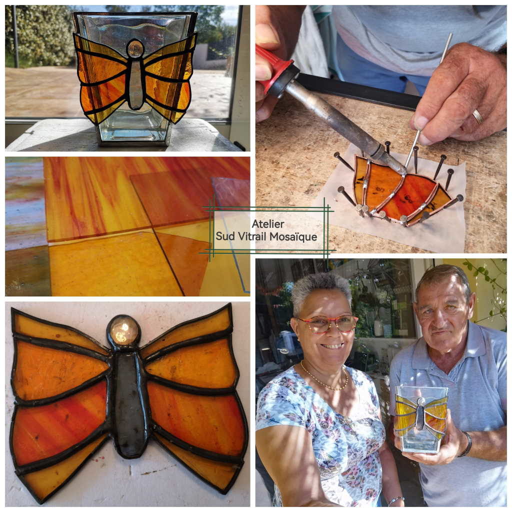 Journée Découverte Vitrail Papillon avec Serge - Sud Vitrail Mosaique