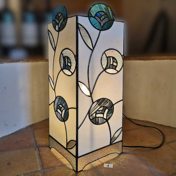 Lampe colonne Vitrail Tiffany- Sud Vitrail Mosaique